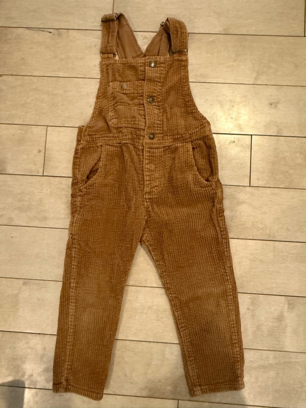 Zara Toddler Corduroy Brown Overalls
